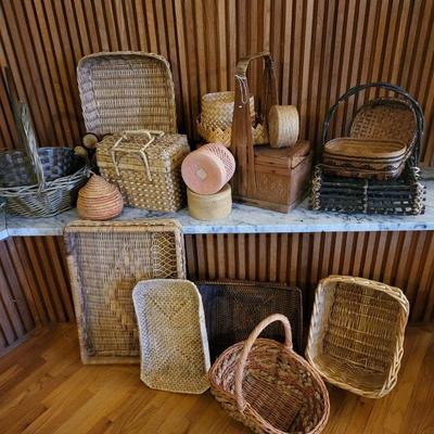Decorative Woven Baskets Bushel # 1