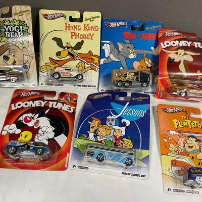 Cartoon Hot Wheels in packages