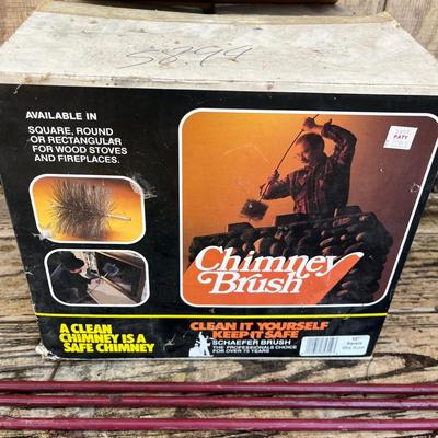 Steel Fireplace Rack & Chimney Cleaner (S-MG)