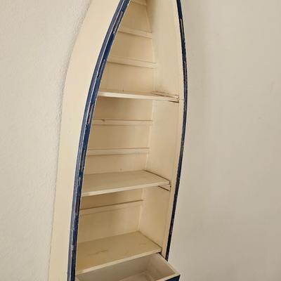 Wooden Knick-knack boat shelf - Nautical Beach decor