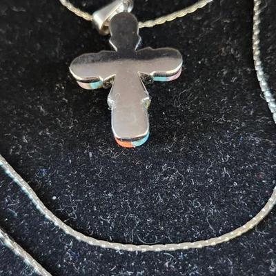 Millefiori Murano glass Cross Necklace