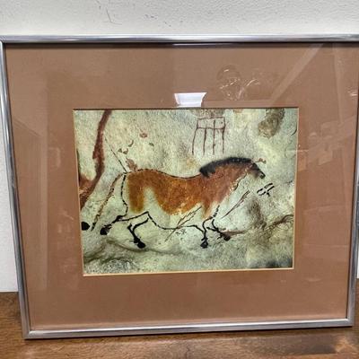 Lascaux Cave Prehistoric Horse Framed Art Print
