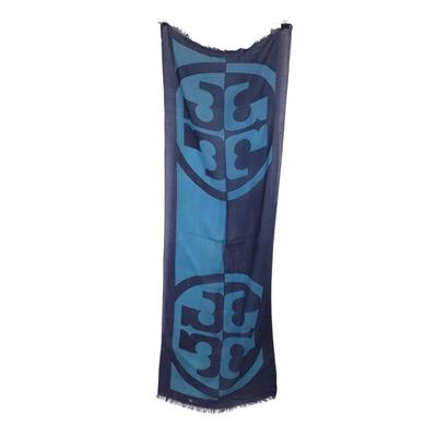 296 TORY BURCH Blue Cotton Scarf