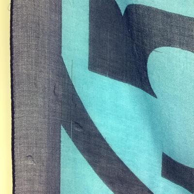 296 TORY BURCH Blue Cotton Scarf