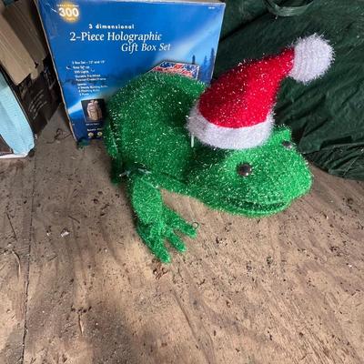 Chenille ‘Fergie Frog’ & More Christmas Lighted Yard Decor (S-RG)
