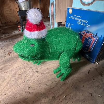Chenille ‘Fergie Frog’ & More Christmas Lighted Yard Decor (S-RG)