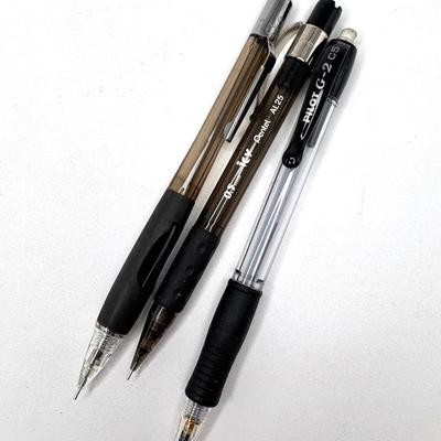 5 Packs of Vintage Pentel 0.5 Lead with 3 Mechanical Pencils and Pack of Erasers