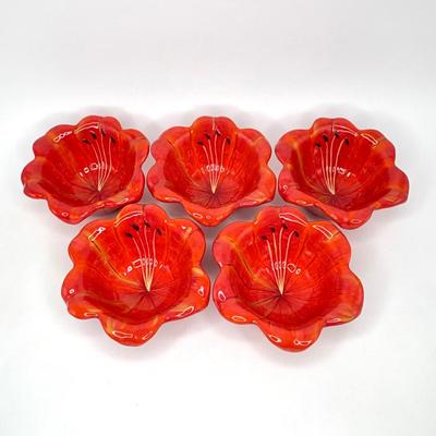 Set of 5 Capriware Flower Bowls