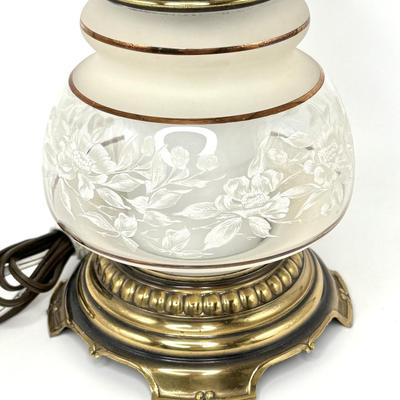 Lot of 3 Vintage Glass Lamps