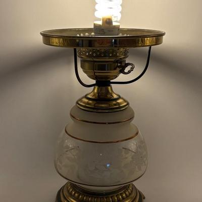 Lot of 3 Vintage Glass Lamps