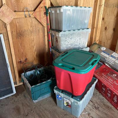 Huge Assortment of Christmas Lights Plus Storage Tubs & Extension Cords (S-RG)