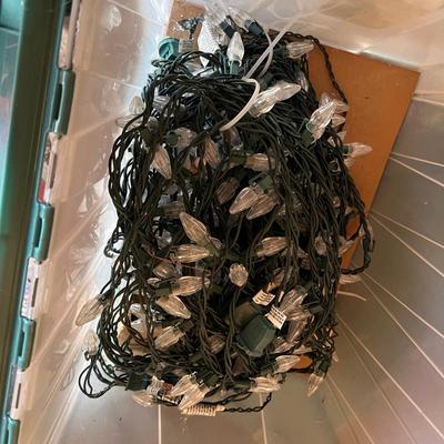 Huge Assortment of Christmas Lights Plus Storage Tubs & Extension Cords (S-RG)