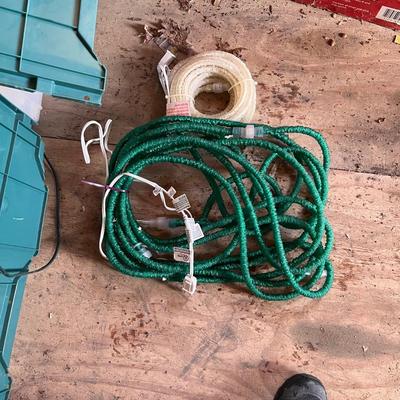 Huge Assortment of Christmas Lights Plus Storage Tubs & Extension Cords (S-RG)