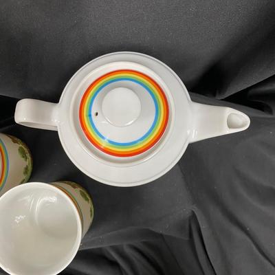 Rainbow Cottage 3 piece Tea Set