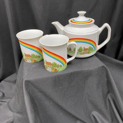 Rainbow Cottage 3 piece Tea Set