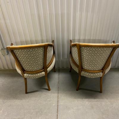 Two Upholstered Conversation Chairs (1018CR-BM)