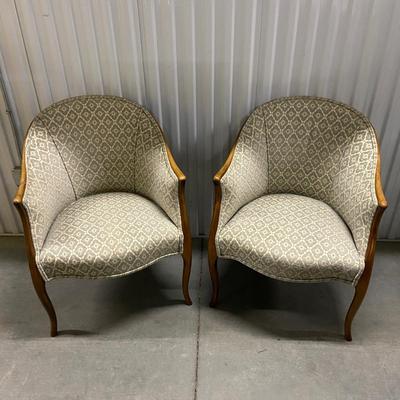 Two Upholstered Conversation Chairs (1018CR-BM)