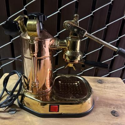 Coffee Maker Vintage La Pavoni Professional Espresso Machine Copper/Brass