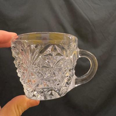 Several Glass Tea Cups and Small Plates (1050-DZ)