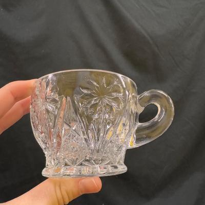 Several Glass Tea Cups and Small Plates (1050-DZ)