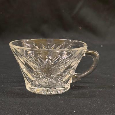 Several Glass Tea Cups and Small Plates (1050-DZ)