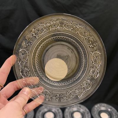 Several Glass Tea Cups and Small Plates (1050-DZ)