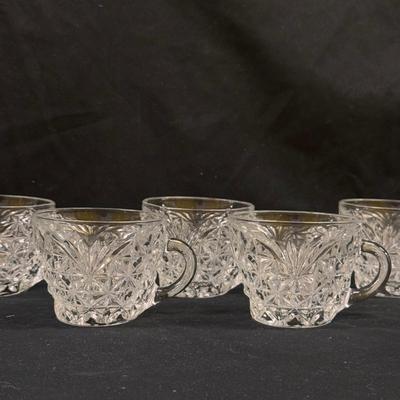 Several Glass Tea Cups and Small Plates (1050-DZ)