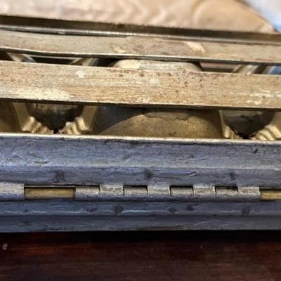 Vintage Chocolate Mold Metal Hinged German Easter Egg (3)