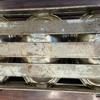 Vintage Chocolate Mold Metal Hinged German Easter Egg (3)