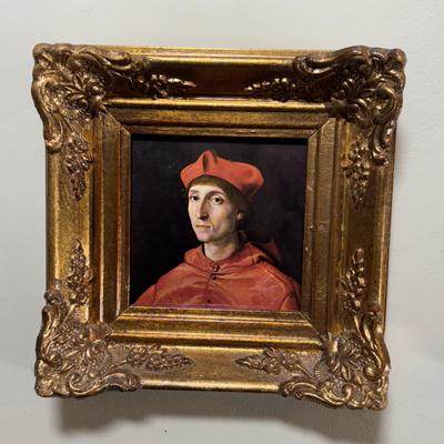 LOT:30: Collection of 8 Miniature Golden Wooden Framed Classical Wall Art