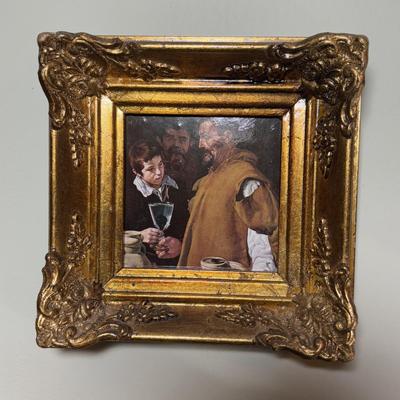 LOT:30: Collection of 8 Miniature Golden Wooden Framed Classical Wall Art