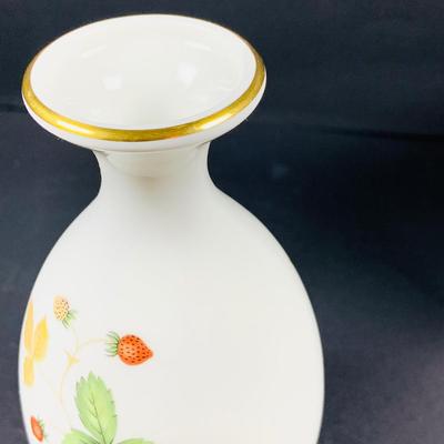 LOT:36: Floral Collection of Wedgwood China "Wild Strawberry" Vase, China Rose Baskets by Aynsley. Royal York and More