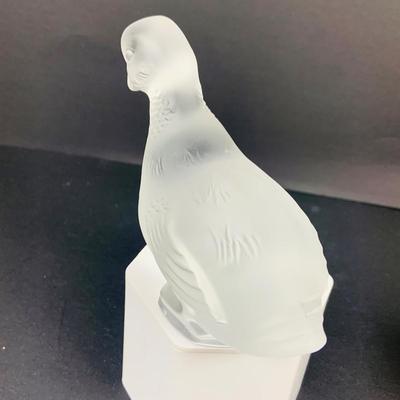 LOT:45: Baccarat Crystal Duck and a Set of (2) Lefton Ceramic Ducks
