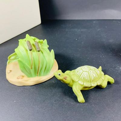 LOT:48: Franklin MInt Woodland Surprise Collection of Porcelain Figures - Bear, Mouse, Turtle, Fox, Frog