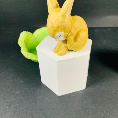 LOT:49: Franklin Mint Woodland Surprise Collection of Porcelain Figures - Beaver, Owl, Rabbit, Raccoon and Bluebird