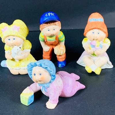 LOT:51: Cabbage Patch and More - 1982 Coleco Cabbage Patch Doll, (4) Cabbage Patch Kids Ceramic Figures, (4) Cabbage Patch Kids Plastic...