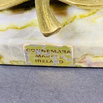 LOT:52: Luck of the Irish Collection-Jim Shoe Shamrock, (3) Ceramic Pixi Elves, (2) Irish Cottages, Vintage Duncan Ceramic Mold Shamrock...