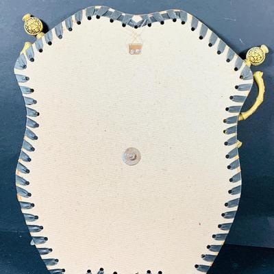 LOT:53: Medieval Coat of Arms, Don Quixote Metal Statue and Metal Ashtray, Miniature Alter Cross, Mini Brass Mortar and Pestle and a Thimble