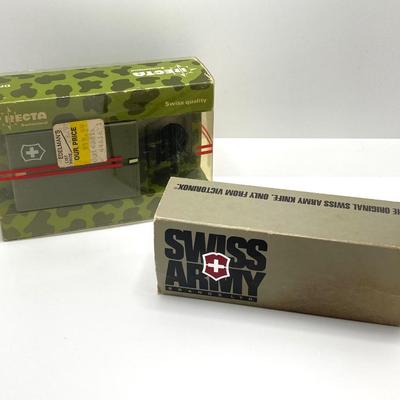 LOT 56: Swiss Army Knife (Victorinox) in Box and Recta Switzerland Compass in Packaging