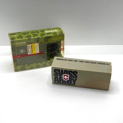 LOT 56: Swiss Army Knife (Victorinox) in Box and Recta Switzerland Compass in Packaging