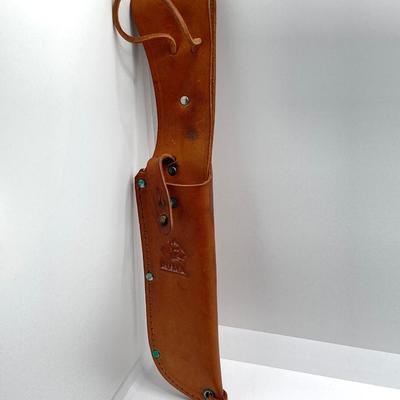 LOT 58: Pair of German Puma Knives - 6377 White Hunter with Leather Sheath and Puma 270 Lock Back Folding