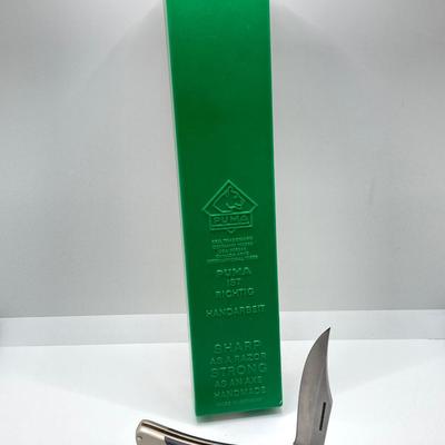 LOT 58: Pair of German Puma Knives - 6377 White Hunter with Leather Sheath and Puma 270 Lock Back Folding