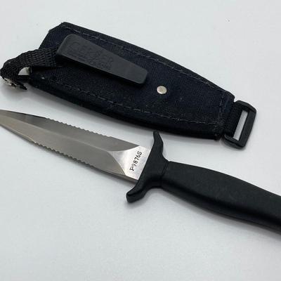 LOT 60: Gerber (Portland Ore USA) P9876S Knife with Sheath and Collection of Vintage Folding Knives (Winchester, Frontier and More)