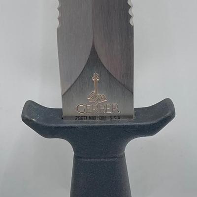 LOT 60: Gerber (Portland Ore USA) P9876S Knife with Sheath and Collection of Vintage Folding Knives (Winchester, Frontier and More)