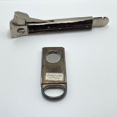 LOT 65: Vintage Solingen German Horn Handle Cigar Cutter, Eddie Bauer Classic Maple Yo-Yo / Shoe Horn, Sharp Folding Pocket Knife and More