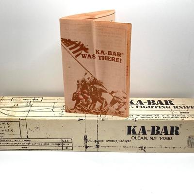 LOT 69: Ka-Bar U.S.M.C. Fighting Knife with Leather Sheath in Original Box