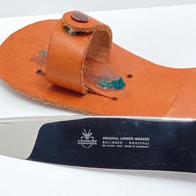 LOT 71: Collection of Knives - Opinel France Folding, Rehwappen Linder-Messer with Leather Sheath, Carved Wood Handle Folding with Eddie...