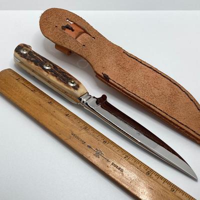 LOT 71: Collection of Knives - Opinel France Folding, Rehwappen Linder-Messer with Leather Sheath, Carved Wood Handle Folding with Eddie...