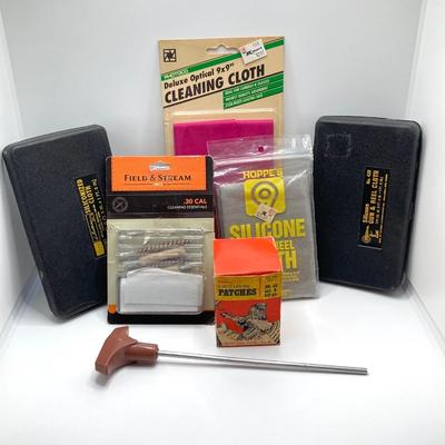 LOT 73: Firearm Care Collection - Cloths, Rods, Patches, Master Locks and More