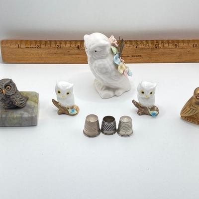 LOT 74: Vintage Owls and Buttons Collection